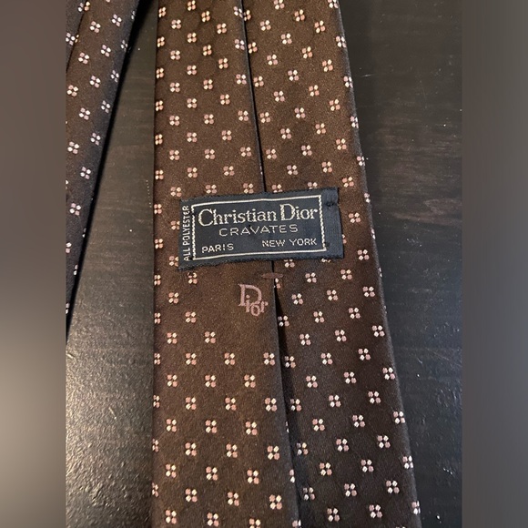 Vintage Christian Dior Cravates Silk Tie - Picture 3 of 6